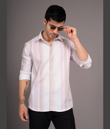 Paul Street Linen Slim Fit Striped Full Sleeves Men's Casual Shirt - Beige ( Pack of 1 )