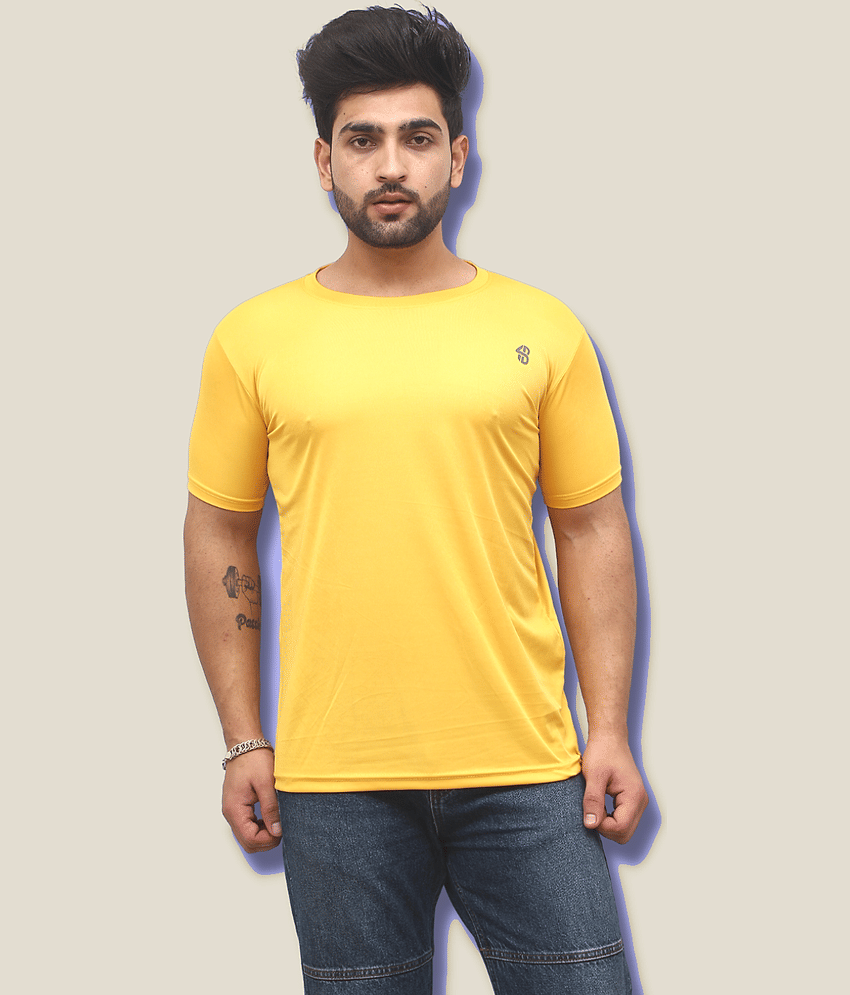 Forbro - Mustard Polyester Regular Fit Men's T-Shirt ( Pack of 1 )