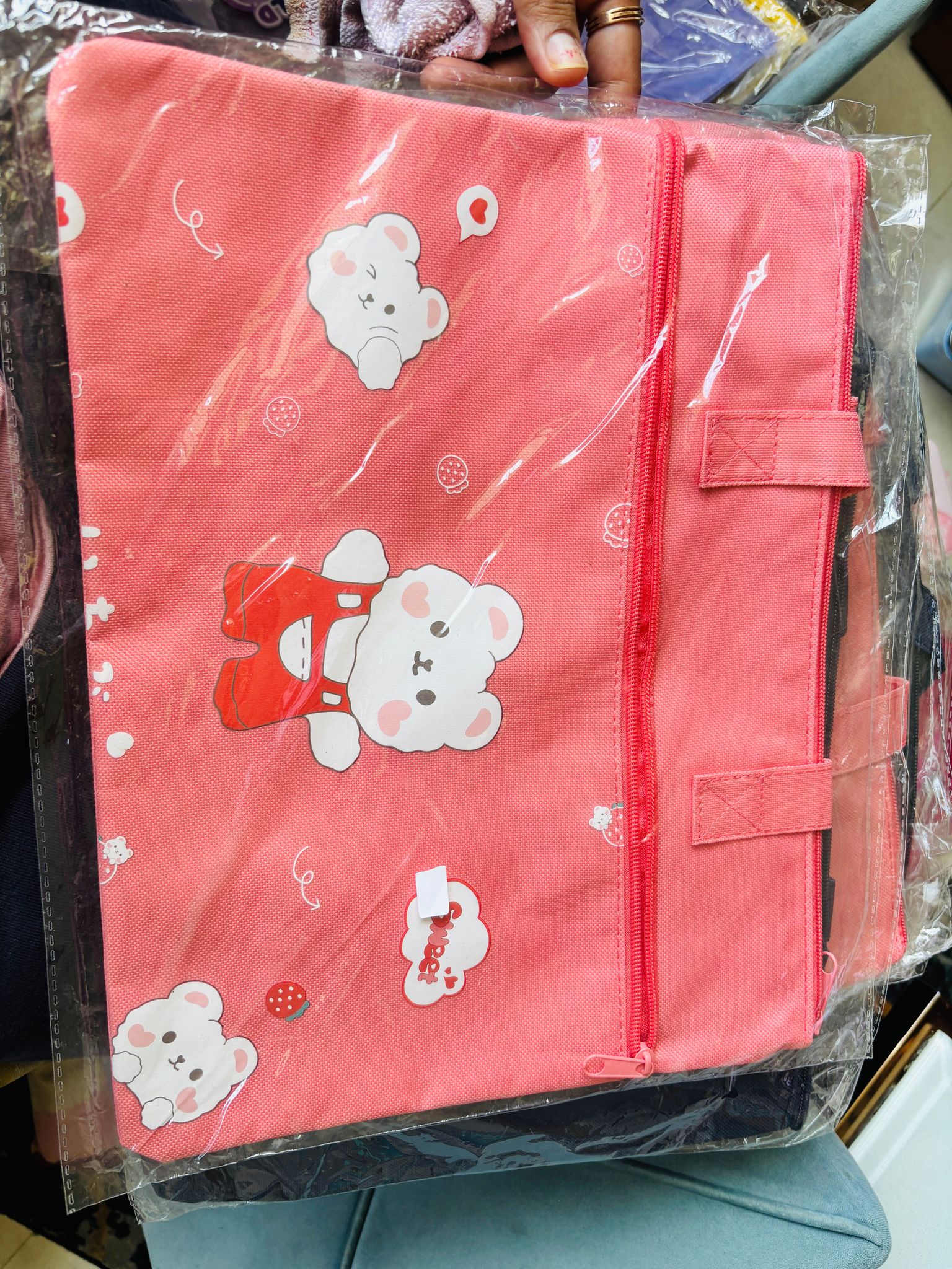 Niyo Tote Bag for Shopping - Cute & Colorful Design-Pink
