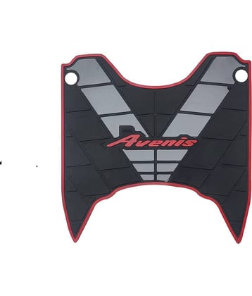 AUTOXYGEN Anti skid Scooter/Scooty Foot Mat Rubber Floor Mat Accessories_1 for Avenis 125 BS-6 (Black, Grey & Red)
