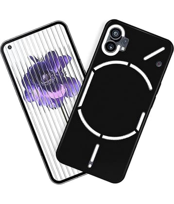 Spectacular Ace - Black Silicon Plain Cases Compatible For Nothing Phone 1 ( Pack of 1 )