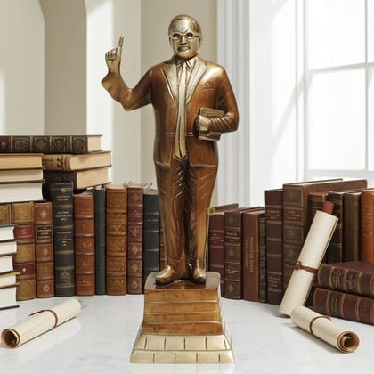 Brass Showpiece Ambedker Standing Statue - Freedom Icon Showpiece, Height : 15 Inch (BSMAS533 O)