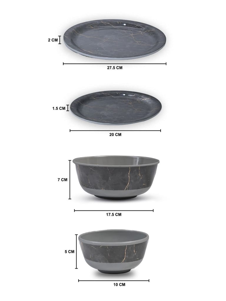 MARKET99 Grey Static Dinner Set