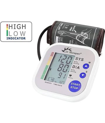 Dr. Morepen BP02 Automatic Upper Arm Blood Pressure Monitor (White)