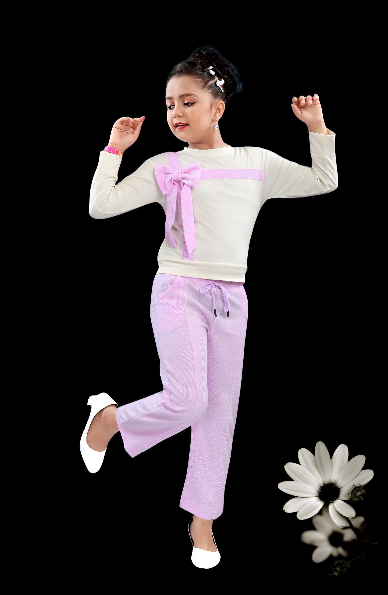 Girl's Causal Co-Ord Set [GCS-9857] (4-12 Years)-9-10Y (Size - 32) / Imported