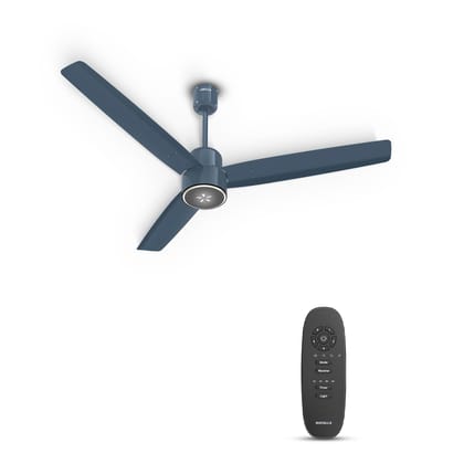 Havells FAB BLDC ULED Ceiling Fan 1200mm, 5 star, LED Speed Indicator, 380 RPM, Up to 65% Savings,Reverse Rotation,4 Speed Modes,Low Wattage 30W,Low Noise,Air Flow:225 CMM, 3 Year Warranty, Denim Blue Havells FAB BLDC ULED Ceiling Fan 1200mm, 5 star, LED Speed Indicator, 380 RPM, Up to 65% Savings,Reverse Rotation,4 Speed Modes,Low Wattage 30W,Low Noise,Air Flow:225 CMM, 3 Year Warranty, Denim Blue