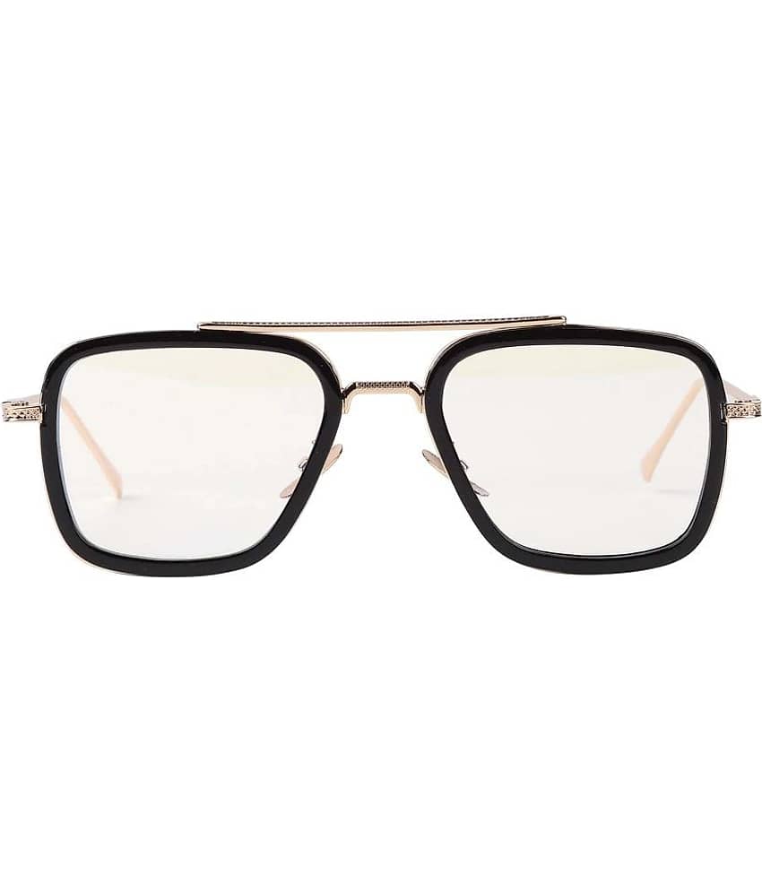 Kanny Devis - Gold Rectangular Sunglasses ( Pack of 1 )