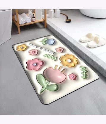 RAMDEV ENTERPRISE Rubber Bath Mat 40x60 cm ( Pack of 1 ) - Multicolor