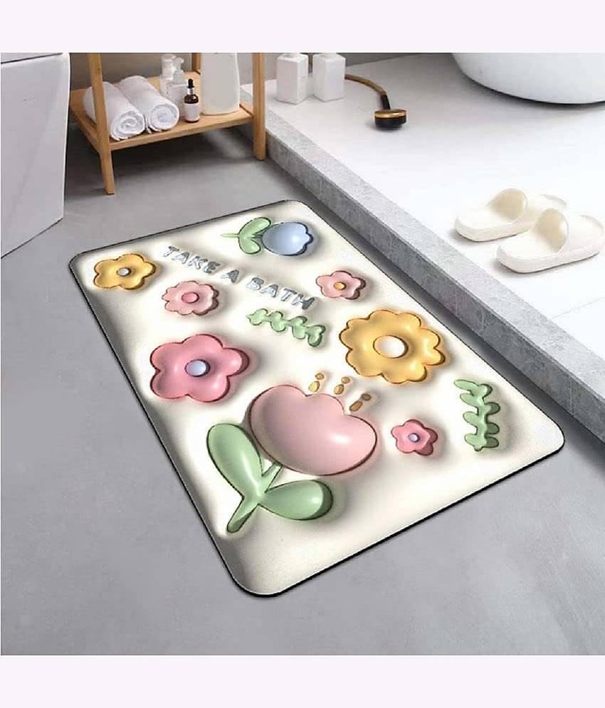 RAMDEV ENTERPRISE Rubber Bath Mat 40x60 cm ( Pack of 1 ) - Multicolor