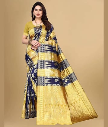GARIYA Jacquard Solid Saree With Unstitched Blouse Piece ( Red )