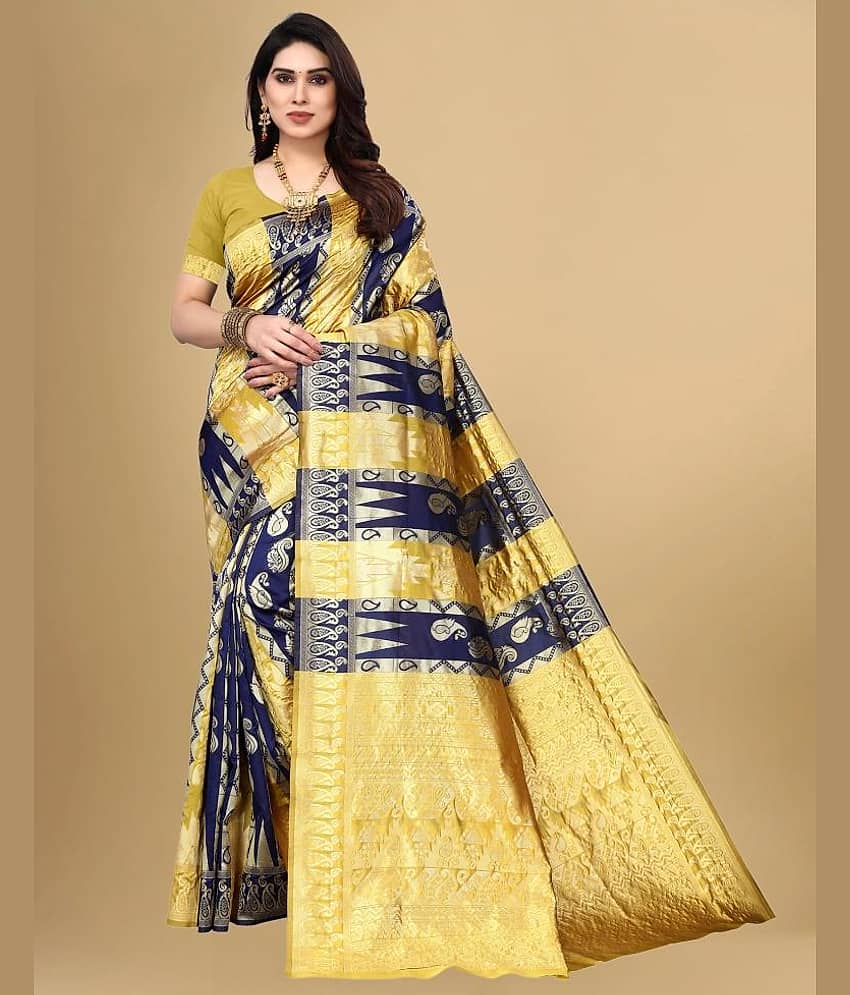 GARIYA Jacquard Solid Saree With Unstitched Blouse Piece ( Red )