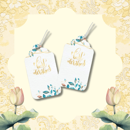 Luxe Personalized Gift Tags -Blue Splendour-25 gift tags