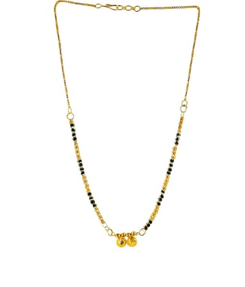 SHANKHRAJ MALL GOLD BLACK SHORT MANGALSUTRA FOR WOMEN-100132