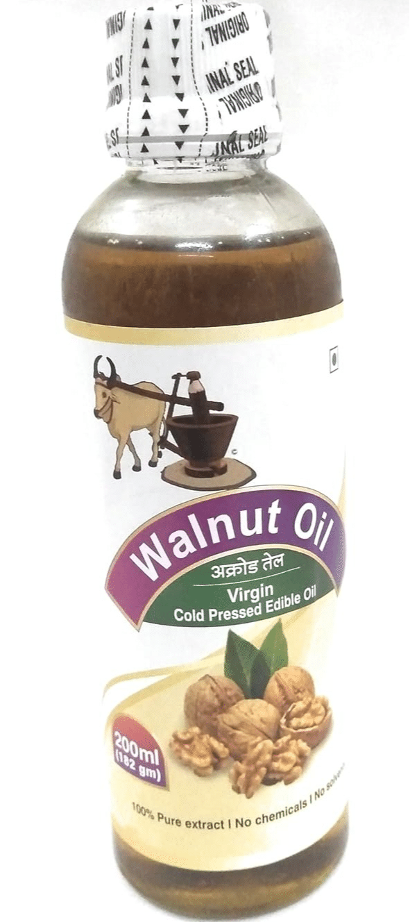 Shreeji Oils Walnut Virgin Cold Pressed Edible Oil, 200 ml