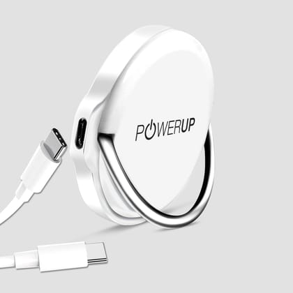 POWERUP 15W MagSafe Wireless Charger with Stand - White