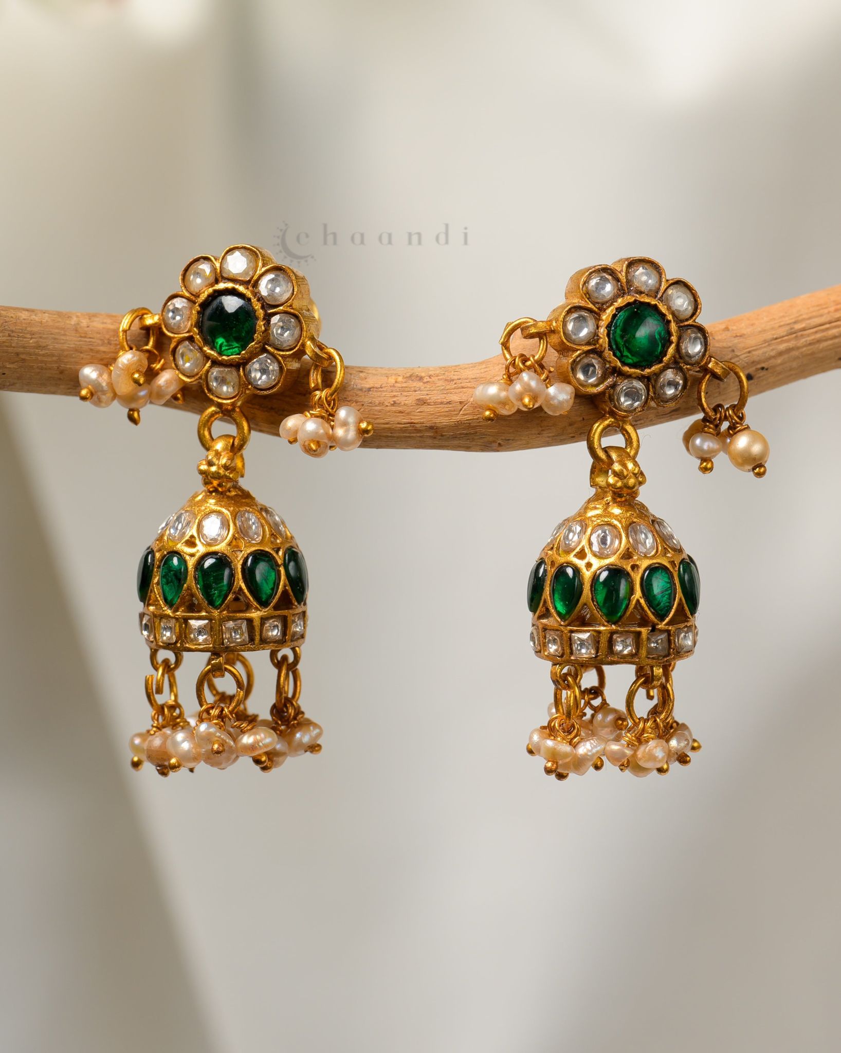 Gold Polish Silver Earrings CHE1702