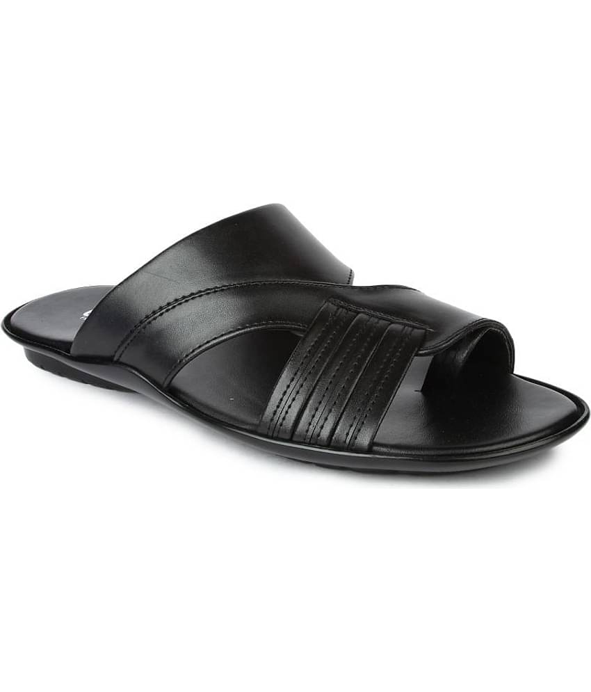 Liberty - Black Men's Leather Slipper