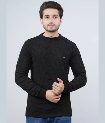FEVERFEW Cotton Blend Round Neck Men's Full Sleeves Pullover Sweater - Maroon ( Pack of 1 )