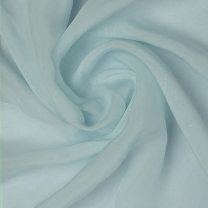 Light-Sky Blue Colour Pure Organza Plain Dyed Fabric
