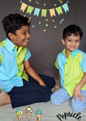 Cotton Malmal Shirt | Popsicle | 0-12 Years-0-6M