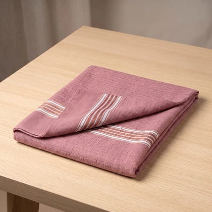 Cotton Striped Rose Pink Full Size Towel