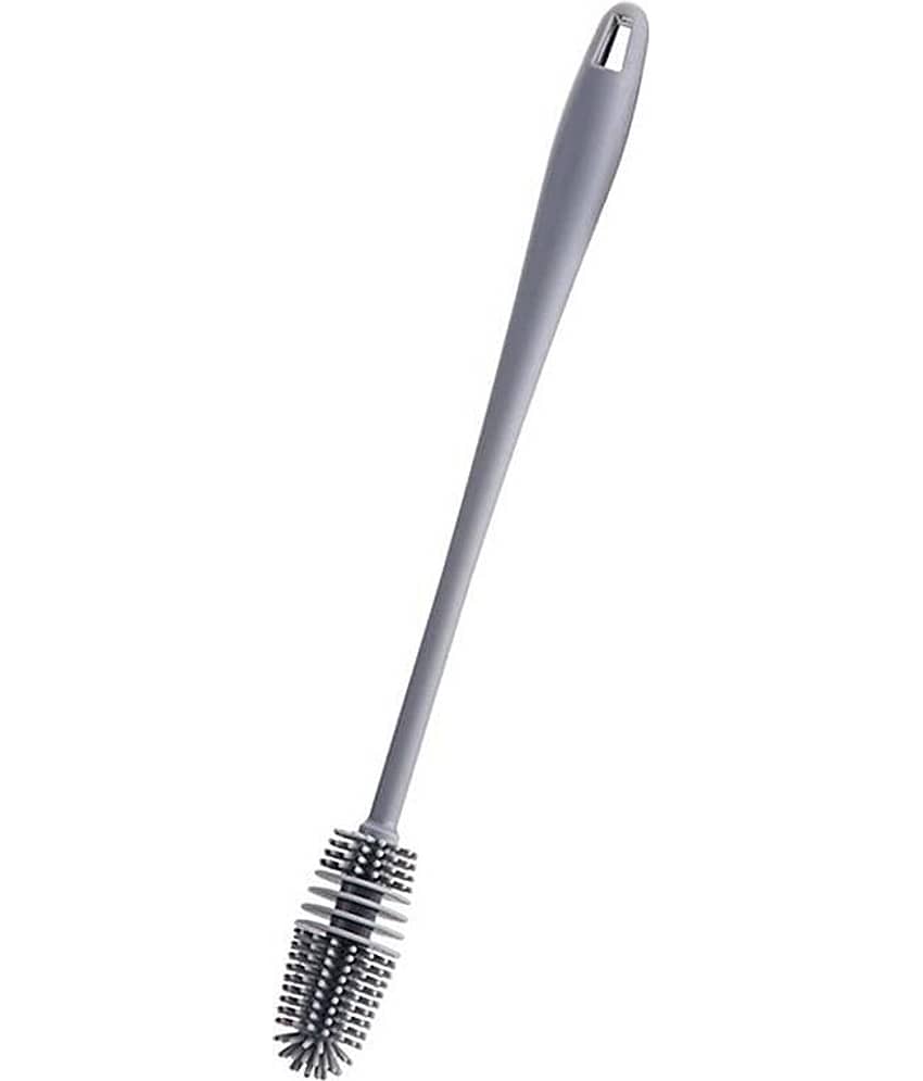 Long Handle Silicone Bottle Cleaning Brush for Baby Bottle, Water Bottle, Containers, Vase and Glass (1U)