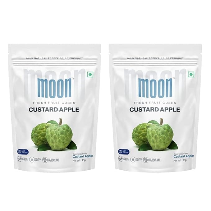 Moon Freeze Dried Custard Apple Cubes, 16 gm - Pack of 2