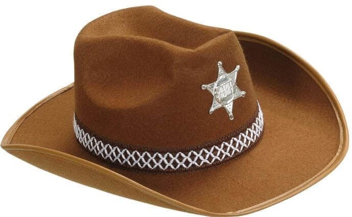 Wanna Party Sheriff Hat Brown