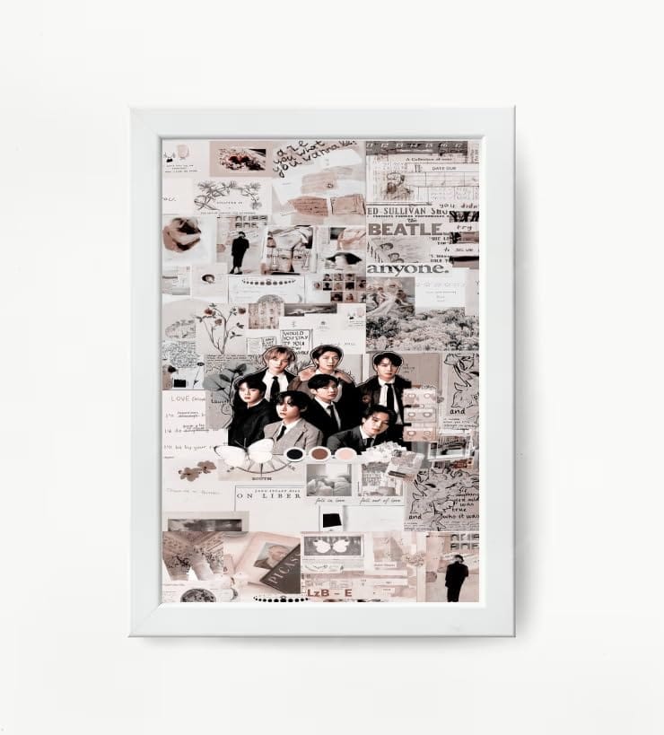 NOKKES Bts Army Bangtan Boy V suga J-Hope Jungkook Jin Jimin Rm 5X7 Inch Size Photo Frame Photo Home Office_EQW300