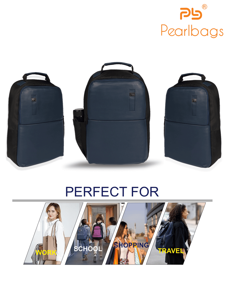 PB Pearl Bags Litmus Anti Theft Faux Leather 30 L Laptop Backpack
