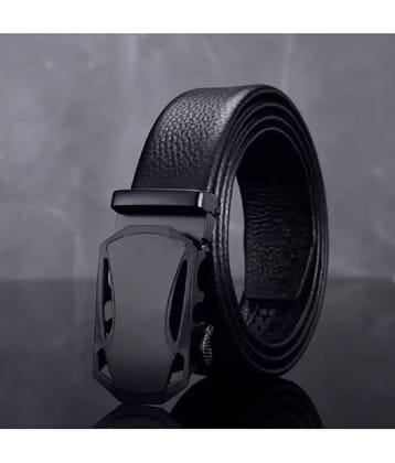 Clock21 - Black Faux Leather Men's Formal Belt ( Pack of 1 )