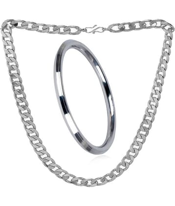 SHANKH-KRIVA Silver Plated Chain ( Set of 2 )