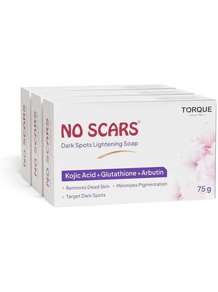 No Scars Skin Whitening No Scars Kojic Acid Soap Bathing Bar for All Skin Type ( Pack of 3 )