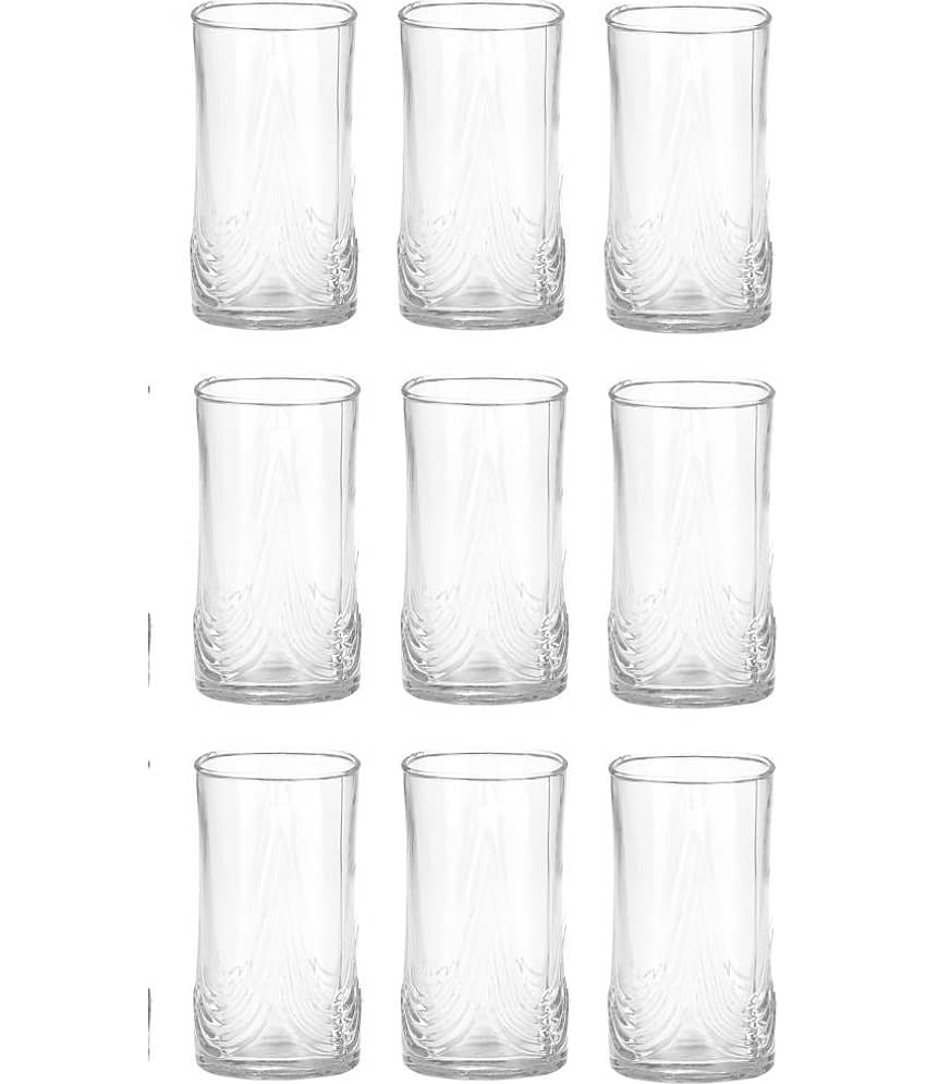Afast Water/Juice  Glasses Set,  300 ML - (Pack Of 9)