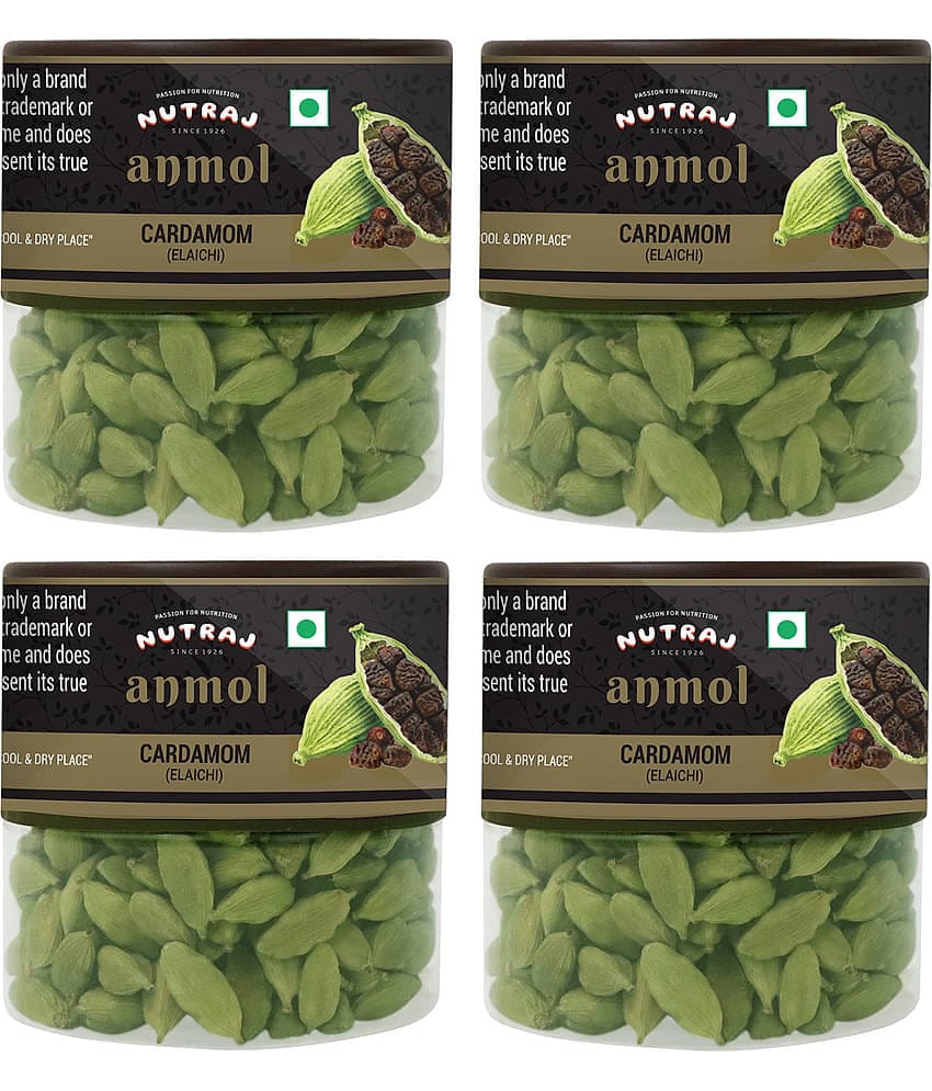 Nutraj Anmol Green Cardamom Whole Elaichi 300G (75G X 4) Bold 8Mm Elaichi Green Hari Elaichi