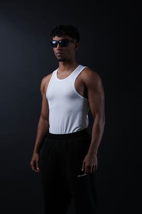 Saber Training Muscle Tank [White]-XS