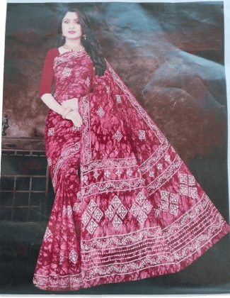 Elegant Cotton Saree in Purple Hue