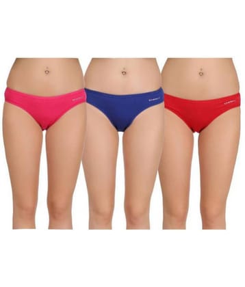 Eve's Beauty Pack of 3 Cotton Women's Briefs ( Multi Color )