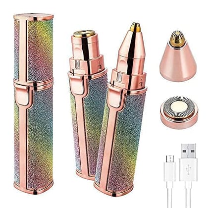 KBSUNS Electric Nose Hair Trimmer for Men & Women | Dual-edge Blades | 2 IN 1 Eyebrow Trimmer |Painless Nose and Ear Hair Remover Trimmer Eyebrow Clipper, Beard Waterproof (GOLD&JARI FEWLWSS) KBSUNS Electric Nose Hair Trimmer for Men & Women | Dual-edge 