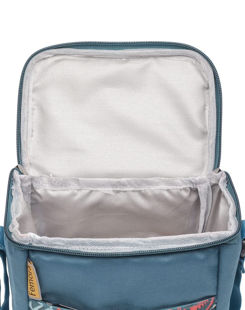 Femora Borosilicate Glass Microwave Safe Rectangle Container Multipurpose Lunch Box for Office, Blue, 400 ml (2 Container)