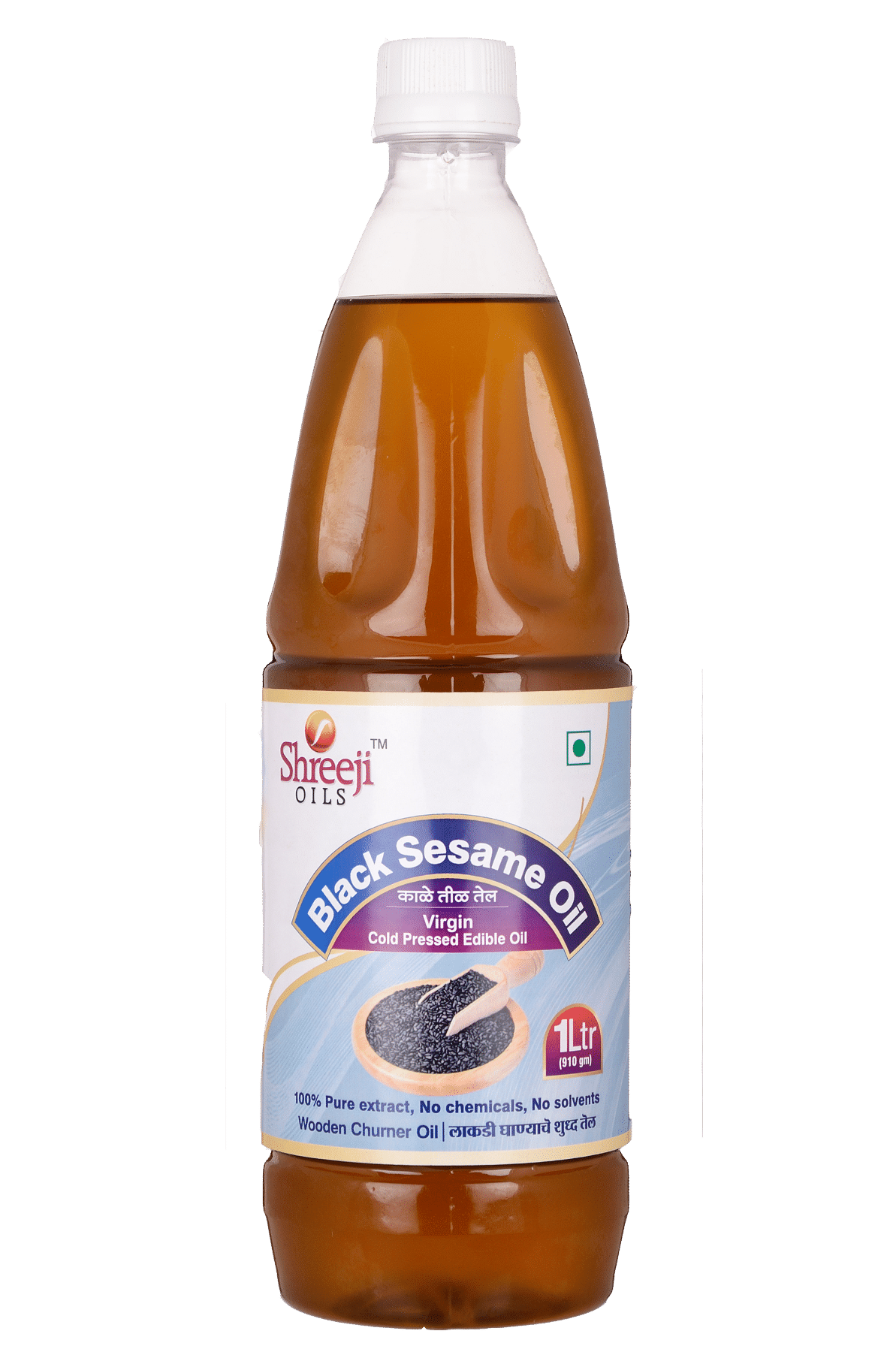 Shreeji Oils Black Sesame Virgin Cold Pressed Edible Oil, 1 L