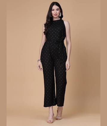 GOD BLESS - Black Rayon Regular Fit Women's Jumpsuit ( Pack of 1 )