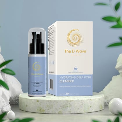 The D Wave Hydrating Deep Pore Cleanser - 30ML | Hydrating Face Cleanser | Minimizes Pores | Restoring natural complexion | Keeps the skin fresh & hydrated | Nourished and renewed skin
