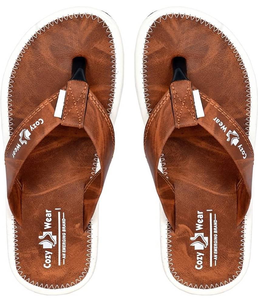 Cozy Wear - Brown Men's Thong Flip Flop