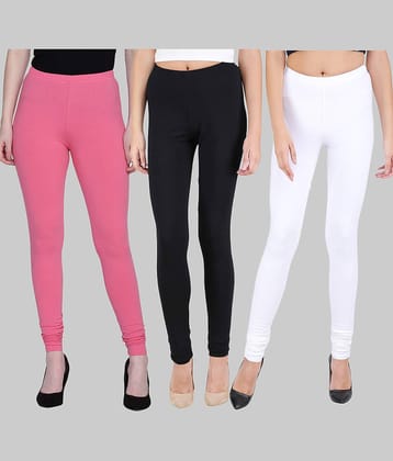 FnMe - Multicolor Cotton Women's Leggings ( Pack of 3 )