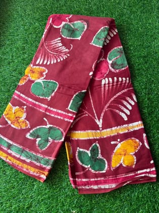 100 count real batik saree