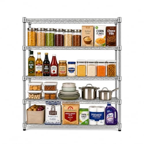 STORACK 4 Tier Storage Rack for Kitchen, Pantry & Shop Organization