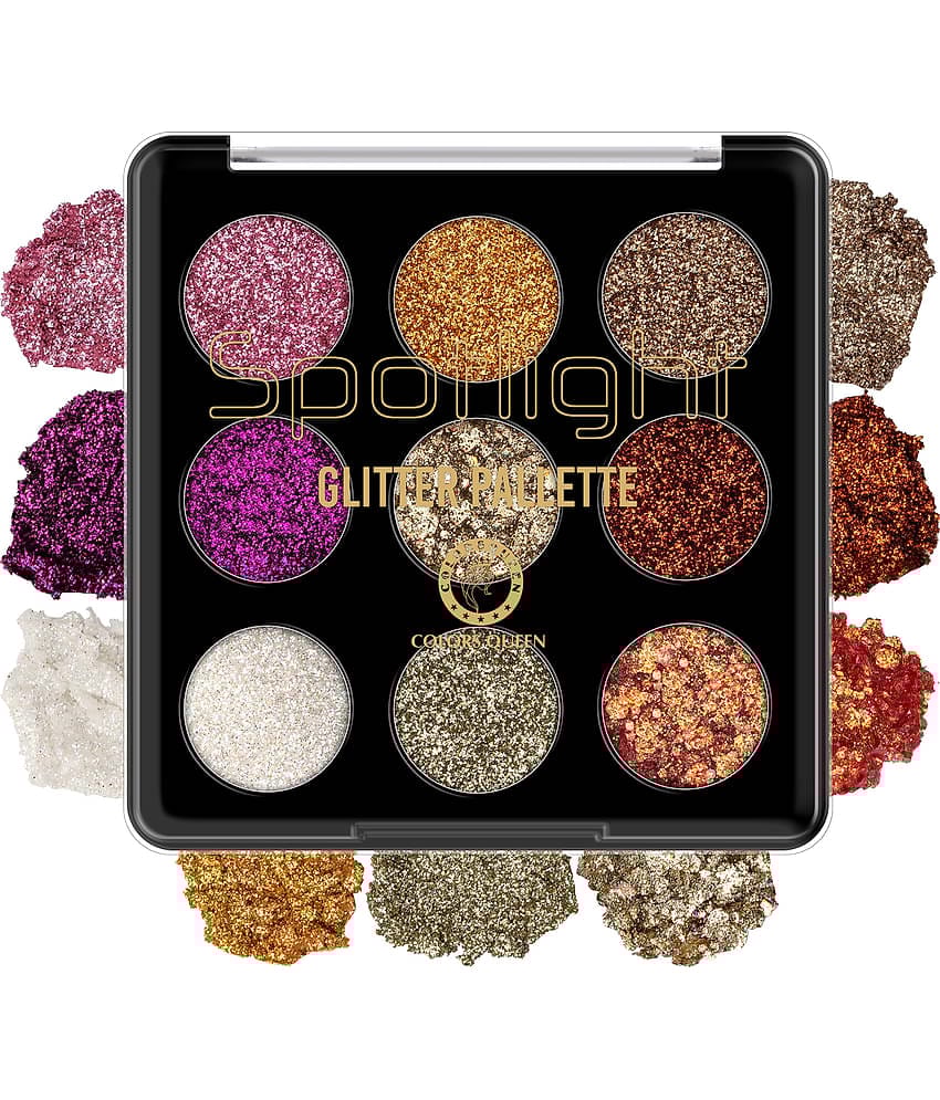 Colors Queen Spotlight Glitter Eyeshadow Palette (Multishade -01)