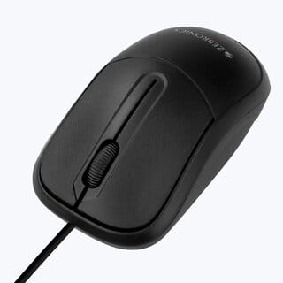Zeb Alex Wired USB Optical Mouse with High Precision Sensor (Black)