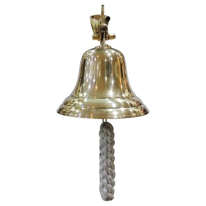 Brass Anchor Bell | Nautical Hanging Bell Home Decor, Height : 6 Inch (ZMAS652 E)